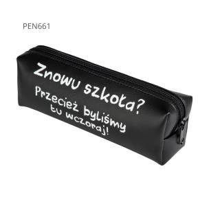 Opakowanie Piórnik jednokomorowy czarny - Znowu szkoła? ...