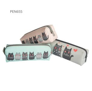 Opakowanie Piórnik jednokomorowy okrągły Kotki MIX