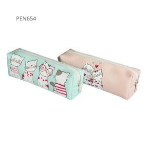 Opakowanie Piórnik jednokomorowy okrągły Kotki MIX