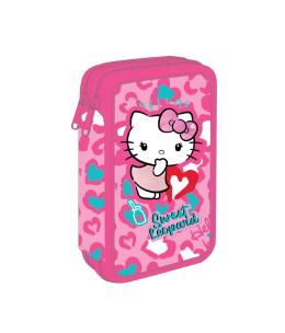 Opakowanie Piórnik podwójny z wyposażeniem Hello Kitty Jumper 2 Pink 2