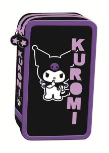 Opakowanie Piórnik podwójny z wyposażeniem Kuromi black