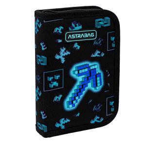 Opakowanie Piórnik pojedynczy jednoklapkowy z wyposażeniem Astrabag Dark Pixel AC11