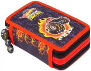 Opakowanie Piórnik potrójny z wyposażeniem Hot Wheels