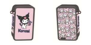 Opakowanie Piórnik potrójny z wyposażeniem Kuromi pink