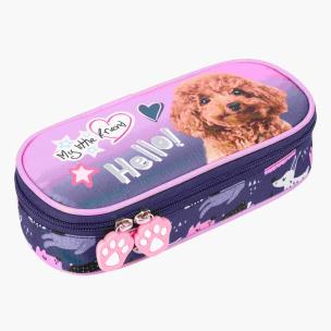 Piórnik saszetka usztywniona z wewnętrzną klapką My Little Friend Hello Dog. Wydawca: ST-MAJEWSKI. Multiszop.pl Opakowanie Piórnik saszetka usztywniona z wewnętrzną klapką My Little Friend Hello Dog