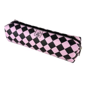 Opakowanie Piórnik szkolny młodzieżowy prostokąt kostka Krata Pink