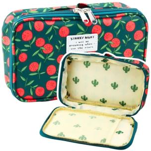 Opakowanie Piórnik szkolny Wiśnie zielony 22,5cm