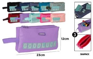 Opakowanie Piórnik trzykomorowy z uchwytem MIX