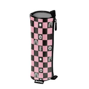 Opakowanie Piórnik tuba Pink kratka-różowa BeUniq BU26SU-003