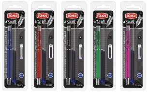 Opakowanie Pióro wieczne a'graff + naboje niebieskie mix