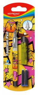 Opakowanie Pióro wieczne KEYROAD 2 naboje blister 1szt.mix