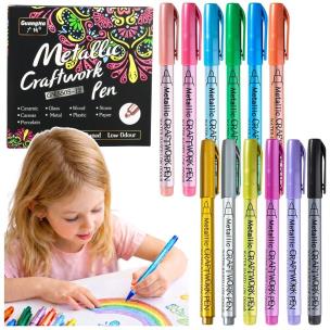 Opakowanie Pisaki metaliczne nylonowe 12szt