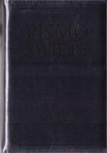 Okładka książki Pismo Święte w etui granatowe