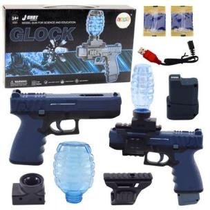 Pistolet automatyczny na kulki wodne niebieski. Wydawca: Leantoys. Multiszop.pl Opakowanie Pistolet automatyczny na kulki wodne niebieski