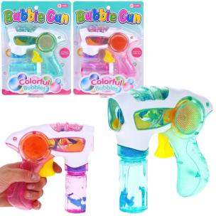 Pistolet na bańki ze światłem MIX. Wydawca: Trifox. Multiszop.pl Opakowanie Pistolet na bańki ze światłem MIX