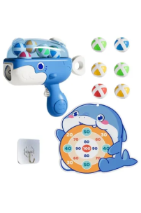 Pistolet na kulki z rzepem tarcza Wieloryb. Wydawca: Leantoys. Multiszop.pl Opakowanie Pistolet na kulki z rzepem tarcza Wieloryb