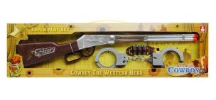 Pistolet strzelba z kajdankami. Wydawca: SWEDE. Multiszop.pl Opakowanie Pistolet strzelba z kajdankami