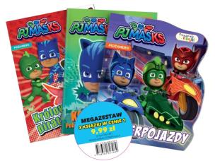 PJ Masks. Megazestaw. Autor:   Praca zbiorowa. Multiszop.pl Okładka książki PJ Masks. Megazestaw