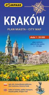 Plan miasta - Kraków 1:20 000. Autor: Compass. Multiszop.pl Okładka książki Plan miasta - Kraków 1:20 000