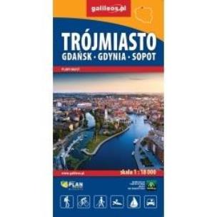 Okładka książki Plan Trójmiasto - Gdańsk - Gdynia - Sopot 1:17 000