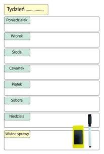 Opakowanie Planer magnetyczny suchościeralny tygodniowy 30x20