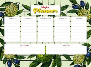 Opakowanie Planner magnetyczny z mozaiką diamentową Cytryny