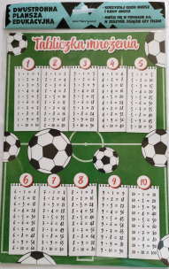 Opakowanie Plansza edukacyjna A4 tabliczka mnożenia piłka
