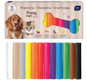 Opakowanie Plastelina 12 kolorów Puppy Sign