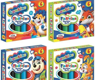 Opakowanie Plastelina 6 kolorów BAMBINO