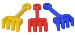 PLASTO Grabki do piasku 22 cm, 3 kolory do wyboru. Wydawca: Tactic. Multiszop.pl Opakowanie PLASTO Grabki do piasku 22 cm, 3 kolory do wyboru