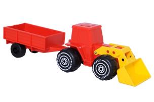 PLASTO Traktor z ładowaczem i przyczepką 34 cm Czerwono-żółty. Wydawca: Tactic. Multiszop.pl Opakowanie PLASTO Traktor z ładowaczem i przyczepką 34 cm Czerwono-żółty