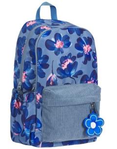 Plecak szkolny Bloom niebieski OXFORD. Wydawca: Oxford. Multiszop.pl Opakowanie Plecak szkolny Bloom niebieski OXFORD