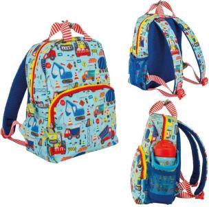 Plecak Tęczowe Na budowie. Wydawca: Floss & Rock. Multiszop.pl Opakowanie Plecak Tęczowe Na budowie