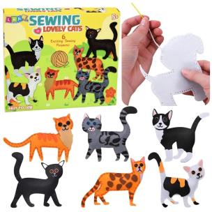 Opakowanie Pluszaki do szycia filcowe Kotki DIY 6szt