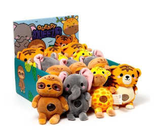 Opakowanie Pluszowa zabawka do ściskania Queasy Squeezy mix