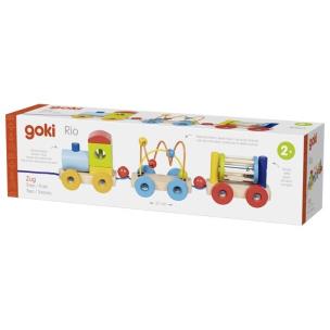 Opakowanie Pociąg Rio z klockami labiryntem i grzechotką