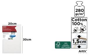 Podobrazie 20x30x1,5cm 280G/m2. Wydawca: Artix. Multiszop.pl Opakowanie Podobrazie 20x30x1,5cm 280G/m2