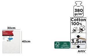 Podobrazie 30x40x3,5cm 380G/m2. Wydawca: Artix. Multiszop.pl Opakowanie Podobrazie 30x40x3,5cm 380G/m2