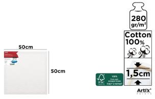 Podobrazie 50x50x1,5cm 280G/m2. Wydawca: Artix. Multiszop.pl Opakowanie Podobrazie 50x50x1,5cm 280G/m2