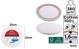 Opakowanie Podobrazie okrągłe 25x25x1.6cm 380G/m2