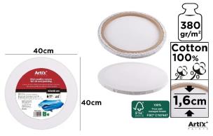 Opakowanie Podobrazie okrągłe 40x40x1.6cm 380G/m2