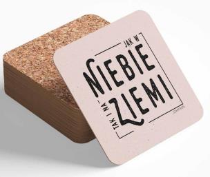 Opakowanie Podstawka korkowa - Jak w niebie taki i na ziemi