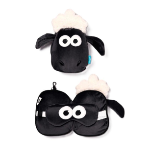 Opakowanie Poduszka podróżna i maska na oczy Shaun Owca