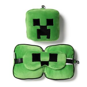 Poduszka podróżna z maską na oczy Minecraft Creeper CUSH306. Wydawca: PUCKATOR EUROPEAN DISTRIBUTION CENTRE. Multiszop.pl Opakowanie Poduszka podróżna z maską na oczy Minecraft Creeper CUSH306
