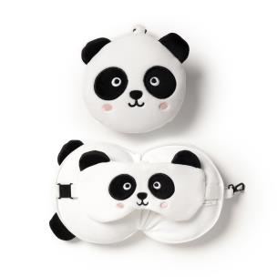 Poduszka podróżna z maską na oczy Panda CUSH250. Wydawca: PUCKATOR EUROPEAN DISTRIBUTION CENTRE. Multiszop.pl Opakowanie Poduszka podróżna z maską na oczy Panda CUSH250