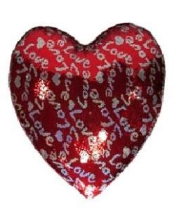 Opakowanie Poduszka Serce cekinowe 60cm