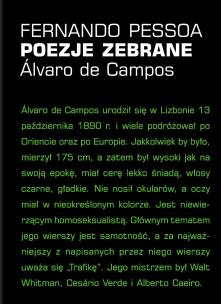 Okładka książki Poezje zebrane. Alvaro de Campos wyd. 2