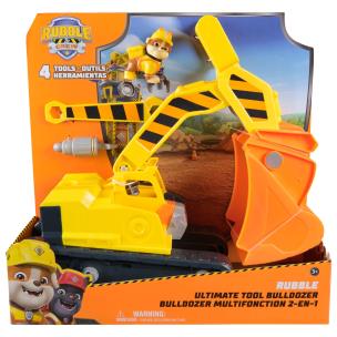 Pojazd Rubble'a Deluxe z akcesoriami Psi Patrol Rubble i jego Ekipa. Wydawca: Spin Master. Multiszop.pl Opakowanie Pojazd Rubble'a Deluxe z akcesoriami Psi Patrol Rubble i jego Ekipa
