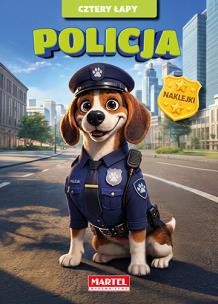 Okładka książki Policja. Cztery łapy. Kolorowanka z naklejkami
