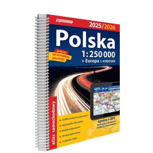 Okładka książki Polska; atlas samochodowy 1:250 000